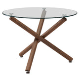 1. "Rocca Round Dining Table in Walnut - Elegant and timeless design"