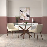 3. "Rocca Round Dining Table - Crafted from high-quality walnut wood"