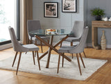 5. "Rocca Round Dining Table - Ideal for small to medium-sized dining areas"