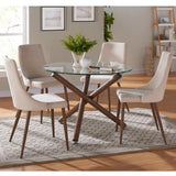 7. "Rocca Round Dining Table in Walnut - Versatile and stylish centerpiece"