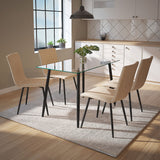 2. "Black Abbot Rectangular Dining Table - Perfect for contemporary interiors"