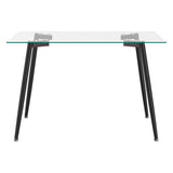 3. "Stylish Abbot Rectangular Dining Table in Black - Ideal for small to medium-sized spaces"