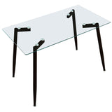 7. "Abbot Rectangular Dining Table in Black - Easy to clean and maintain"