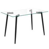 1. "Abbot Rectangular Dining Table in Black - Sleek and modern design"