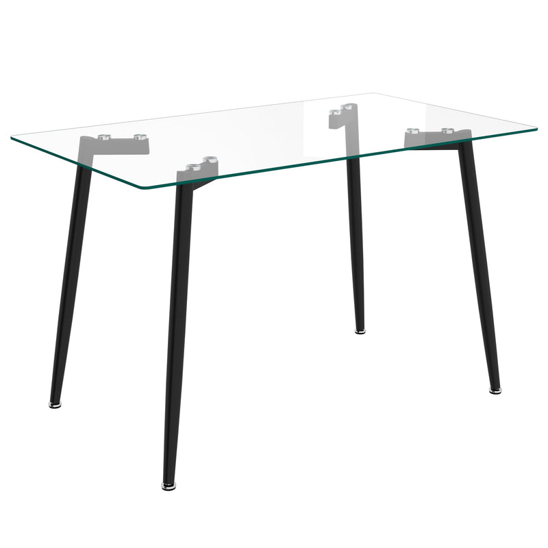 1. "Abbot Rectangular Dining Table in Black - Sleek and modern design"