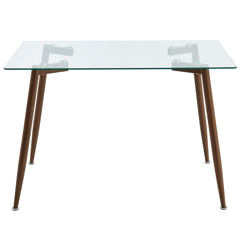 4. "Abbot Rectangular Dining Table - Walnut finish with a durable construction"