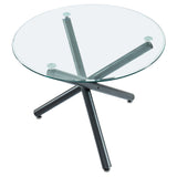 3. "Round Black Dining Table - Perfect for intimate gatherings and family meals"