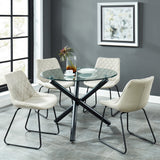 4. "Suzette Dining Table in Black - Sleek and modern design for contemporary spaces"