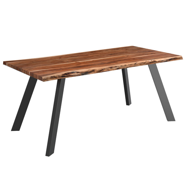 1. "Virag Rectangular Dining Table in Natural - Elegant and sturdy dining table"