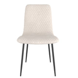 5. "Brixx Dining Chair, Set of 2, Beige Fabric and Black - High-quality chairs for a modern dining experience"