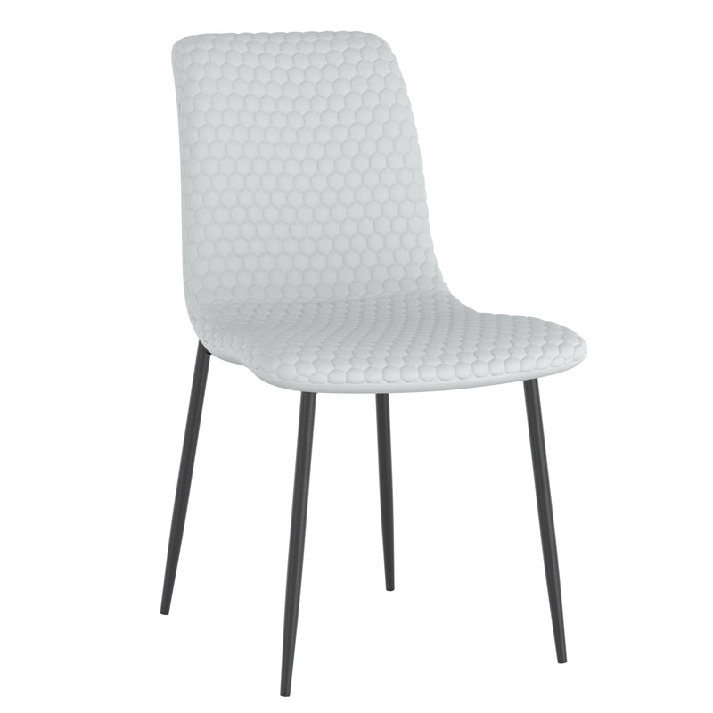 1. "Brixx Dining Chair, Set of 2, in Light Grey Faux Leather and Black - Stylish and Comfortable Seating"