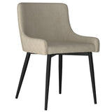 1. "Bianca Dining Chair, Set of 2 in Beige and Black Leg - Elegant and Comfortable Seating"