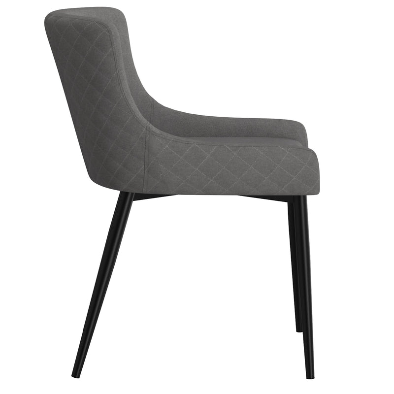 4. "Bianca Dining Chair, Set of 2 in Grey and Black Leg - Enhance your dining experience"