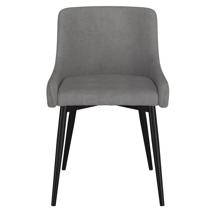 5. "Bianca Dining Chair, Set of 2 in Grey and Black Leg - Elegant and durable seating solution"