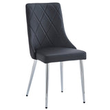 1. "Devo Dining Chair, Set of 2 in Black and Chrome - Sleek and modern design"