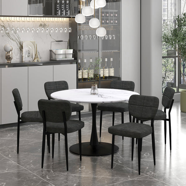 2. "Modern Zeke Dining Chair, Set of 2, in Charcoal and Black - Enhance your dining space"