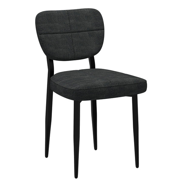 1. "Zeke Dining Chair, Set of 2, in Charcoal and Black - Sleek and stylish seating option"