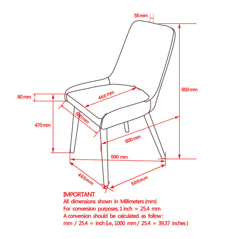 8. "Grey Leg Mia Dining Chair, Set of 2 - Create a Sophisticated Ambiance in Your Dining Area"