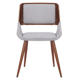 5. "Elegant Grey Fabric and Walnut Metal and Wood Hudson Dining Chair - Enhances any dining space"