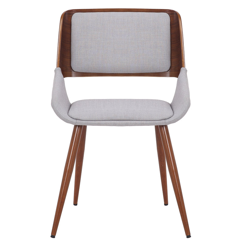 5. "Elegant Grey Fabric and Walnut Metal and Wood Hudson Dining Chair - Enhances any dining space"