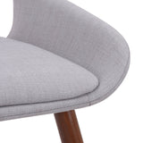 6. "Versatile Grey Fabric and Walnut Metal and Wood Hudson Dining Chair - Ideal for both formal and casual settings"