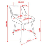 8. "Hudson Dining Chair in Grey Fabric and Walnut Metal and Wood - Adds a touch of sophistication to your dining area"