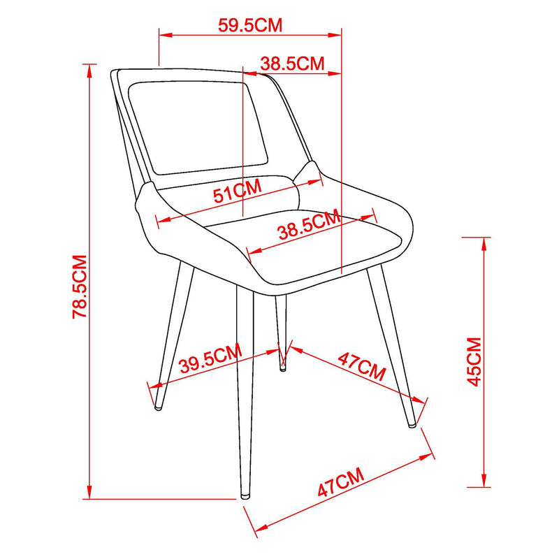 8. "Hudson Dining Chair in Grey Fabric and Walnut Metal and Wood - Adds a touch of sophistication to your dining area"