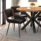 2. "Metal and Walnut Hudson Dining Chair - Combining contemporary design with natural wood accents"