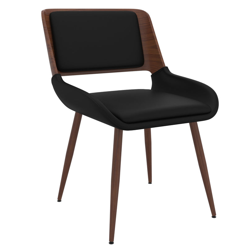 1. "Hudson Dining Chair in Black Faux Leather - Sleek and stylish seating option for modern dining spaces"