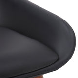 6. "Black Faux Leather Dining Chair - Add a touch of sophistication to your dining room with this chic seating choice"