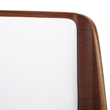 7. "Hudson Dining Chair in White Faux Leather and Walnut Metal and Wood - Sturdy Construction for Long-lasting Use"