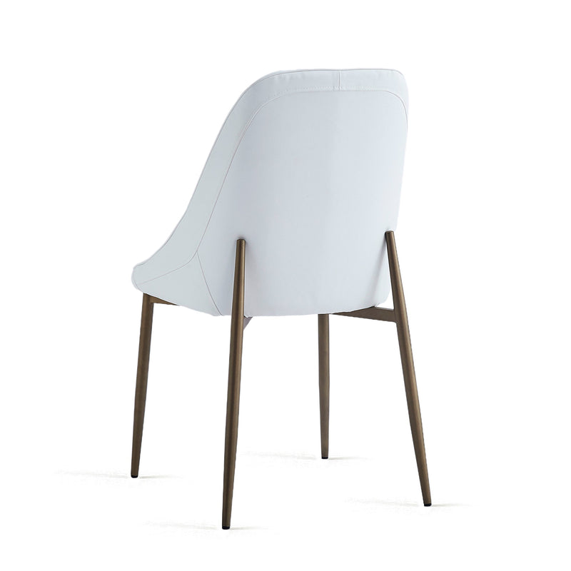 3. "Shop Cleo Dining Chair, Set of 2, in White and Aged Gold - Comfortable and Durable Seating"