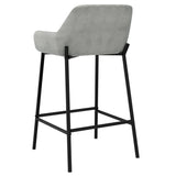 3. "Comfortable Baily 26" Counter Stool, Set of 2 in Grey and Black - Perfect for long conversations"