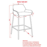 8. "Functional Baily 26" Counter Stool, Set of 2 in Grey and Black - Perfect for small spaces"