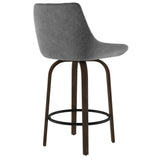 3. "Kenzo 26" Counter Stool in Grey and Walnut - Comfortable and durable seating solution"