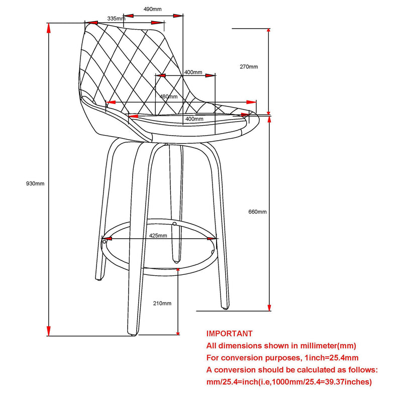 8. "Upgrade your seating with Kenzo 26" Counter Stool, Set of 2 in Grey and Walnut"