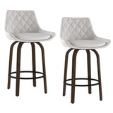 7. "White and Walnut Counter Stool - Add a touch of sophistication to your dining area"