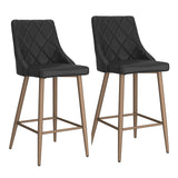 7. "Antoine 26" Counter Stool, Set of 2, in Black - Ideal for small spaces and apartments"