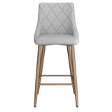 4. "Comfortable and durable 26" Counter Stools in Light Grey - Set of 2"