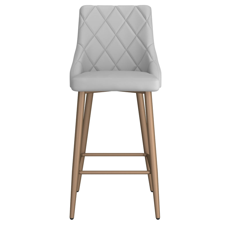 4. "Comfortable and durable 26" Counter Stools in Light Grey - Set of 2"