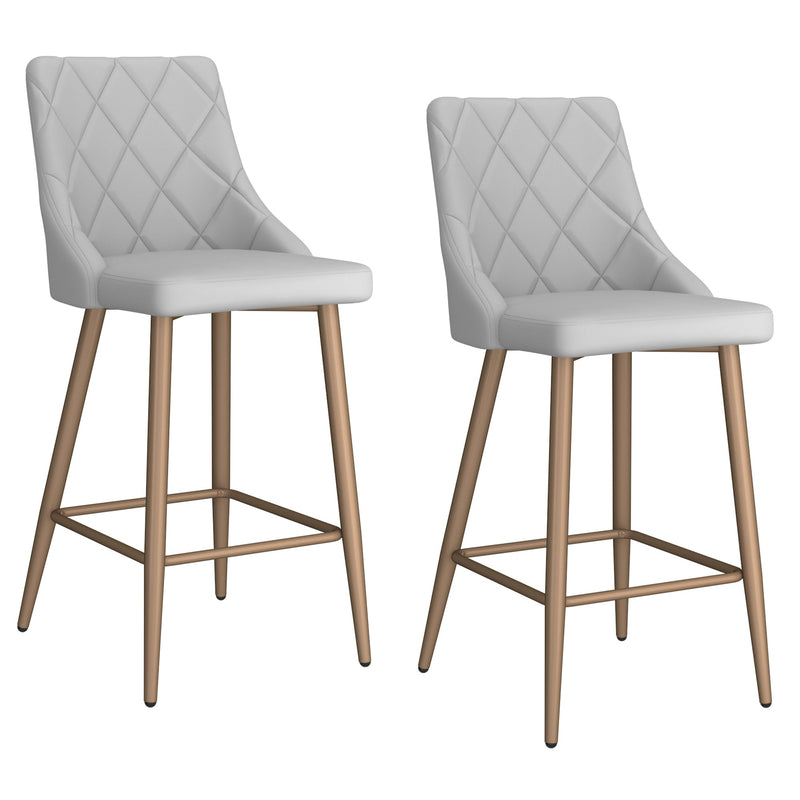 7. "Light Grey Counter Stools - Set of 2, adds a touch of elegance to any space"