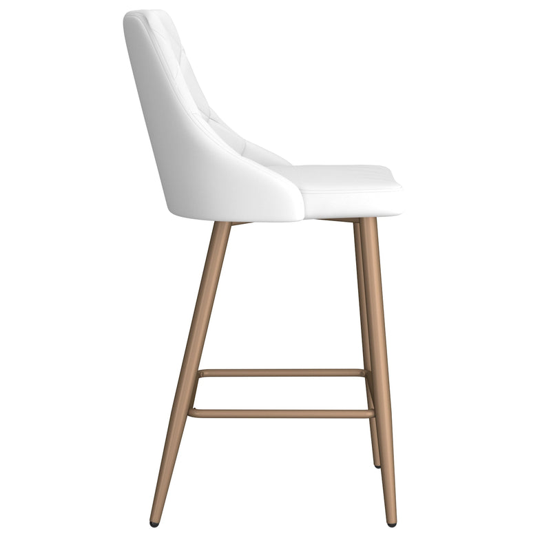 5. "Antoine 26" Counter Stool, Set of 2, in White - Easy to clean and maintain"