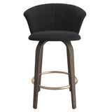 4. "Black and Washed Oak Stool - Ideal for modern and farmhouse-inspired interiors"