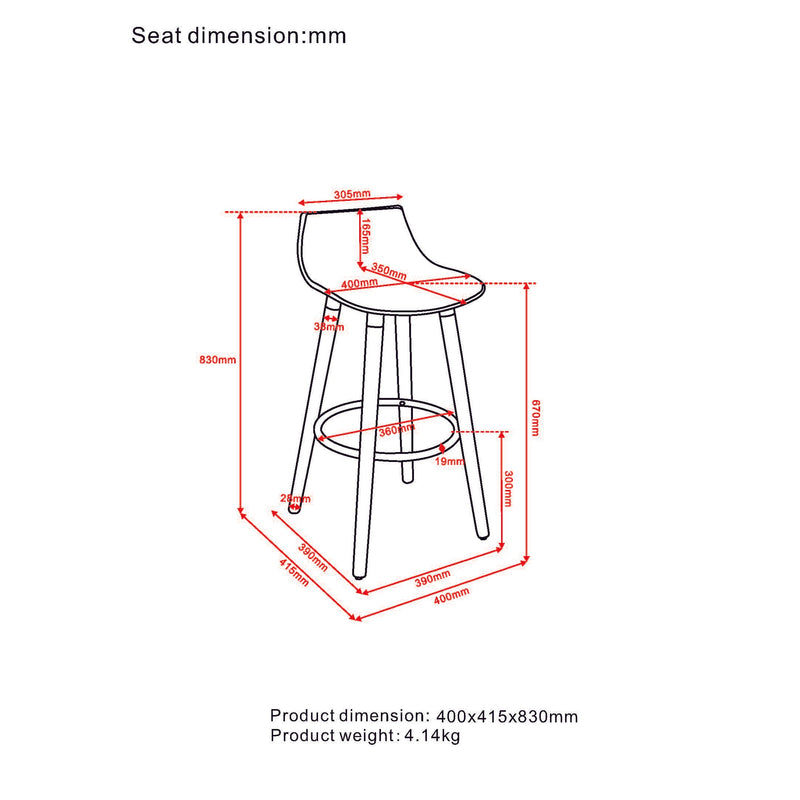 8. "Affordable Rango 26" Counter Stool, Set of 2, in White and Black - Great value for money"