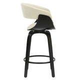 4. "Beige Fabric Counter Stool - Perfect addition to any contemporary interior"