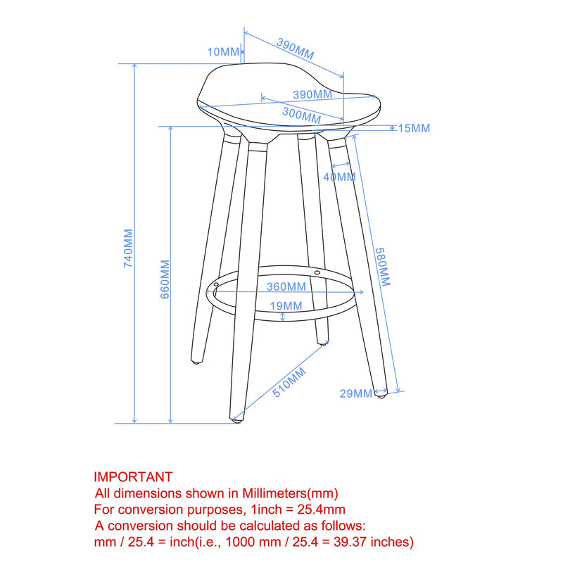 8. "Easy to clean - Trex 26" Counter Stool, Set of 2 in Black is low-maintenance and hassle-free"