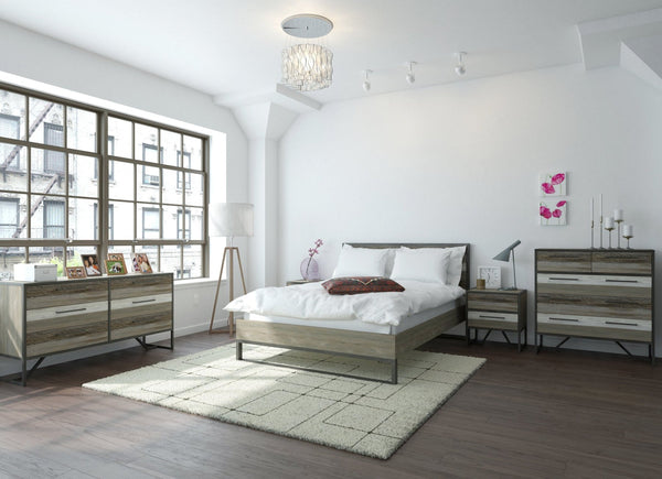 2. "Metro Havana King Bed - Contemporary Design with Havana Finish"