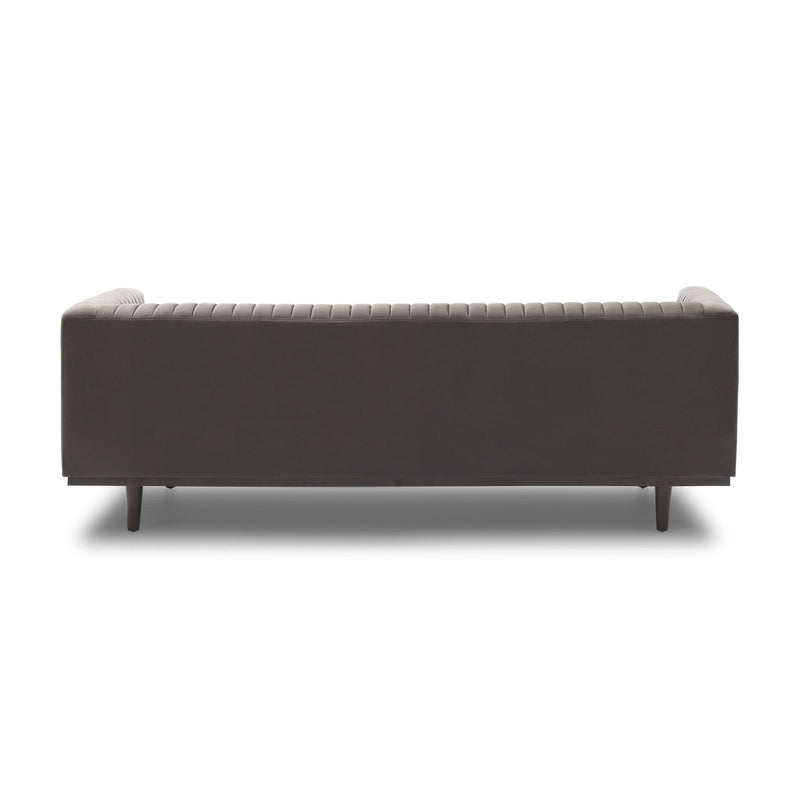 4. "Elegant Sage Sofa - Stone Grey Velvet with durable construction"