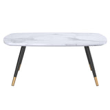 3. "Emery Coffee Table in White and Black - Durable and long-lasting construction"