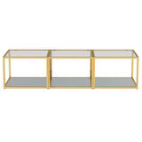 3. "Casini 3pc Coffee Table Set - Small Size, Big Impact in Gold"